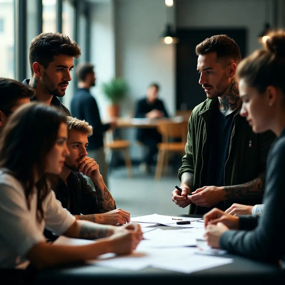 grupo de profesionales del tatuaje auditando estudios en Mataró